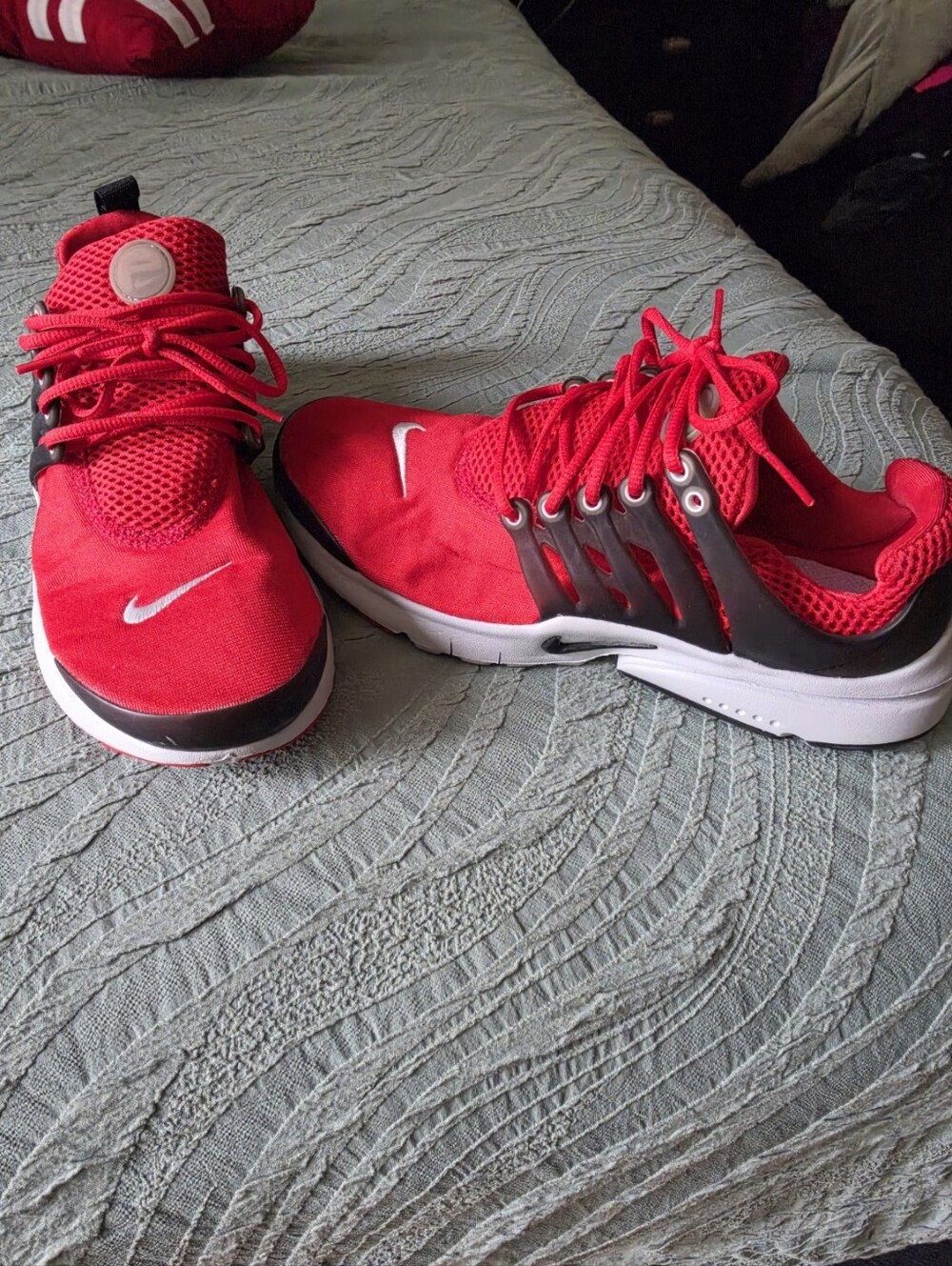 Nike Air Presto GS Red Black Sneakers Size 6Y